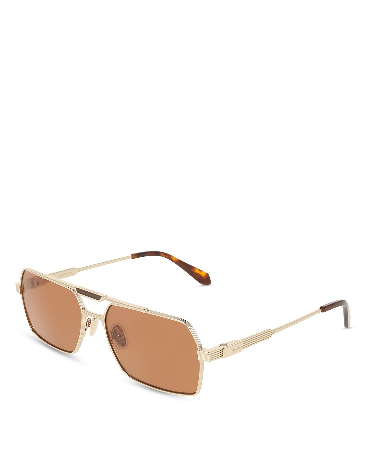 Ferragamo Prisma Pilot Sunglasses, 61mm