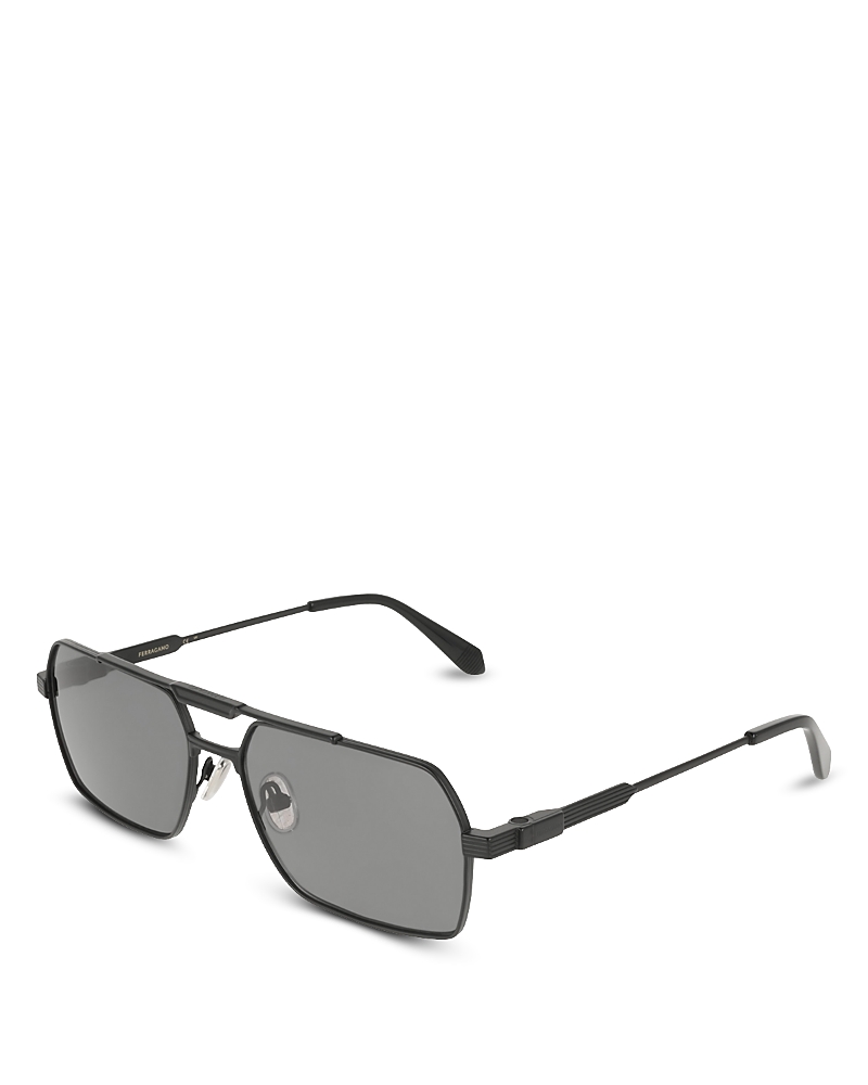 Ferragamo Prisma Pilot Sunglasses, 61mm