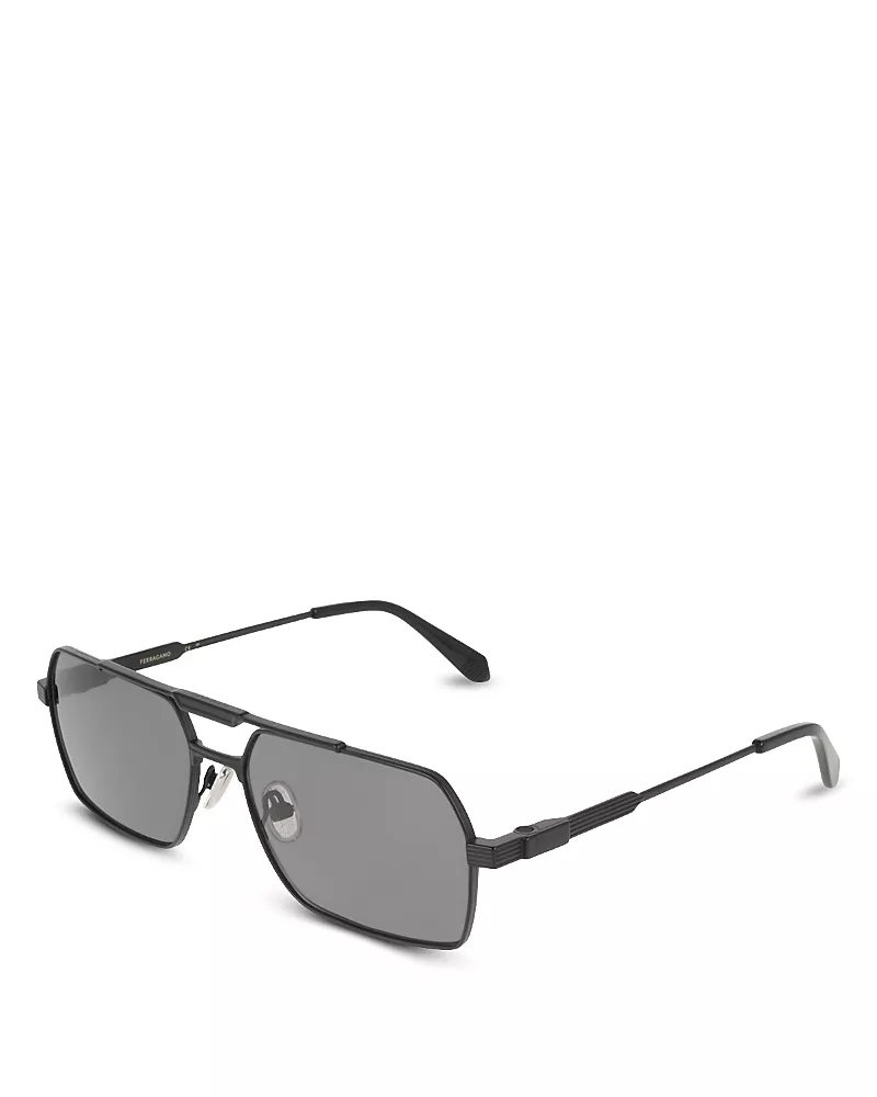 Ferragamo Prisma Pilot Sunglasses, 61mm