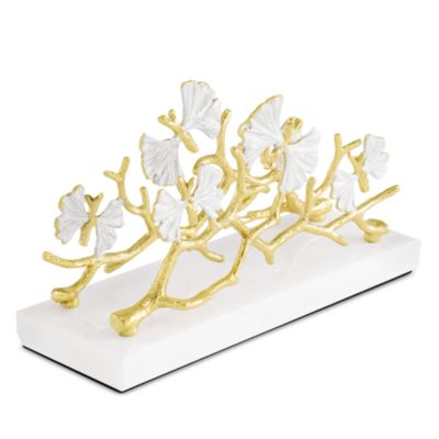 Butterfly Gingko Gold Vertical Napkin Holder