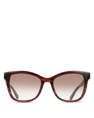 Color Block Temple Rectangular Sunglasses, 54mm
