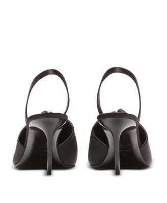 Women's Satin Slingbacks with Piercing