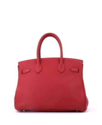 Birkin 30 Handbag Red Togo with Gold Hardware