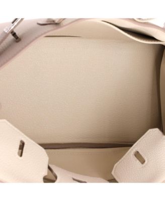 Birkin 25 Handbag Light Togo with Palladium Hardware