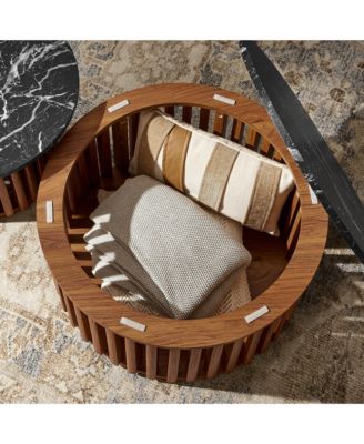  Fortitude Round Faux Marble Top Nesting Coffee Table, Set