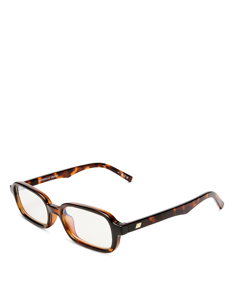 Le Specs Pilferer Rectangular Blue Light Glasses, 53mm