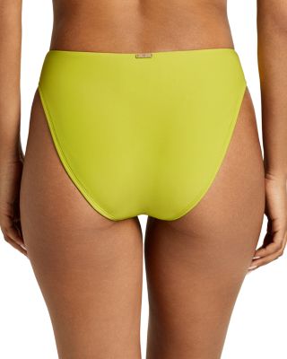 Shirred Underwired Bandeau Bikini & Curved Waist Mid Rise Bikini Bottom