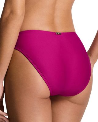 Ruffle Underwire Bikini Bra & Curved Waist Mid Rise Bikini Bottom