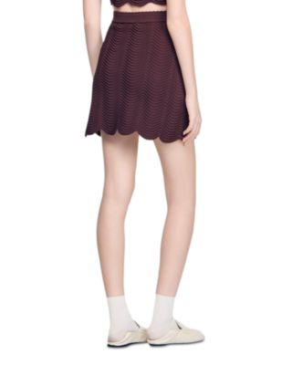 Short Decorative Knit Skirt