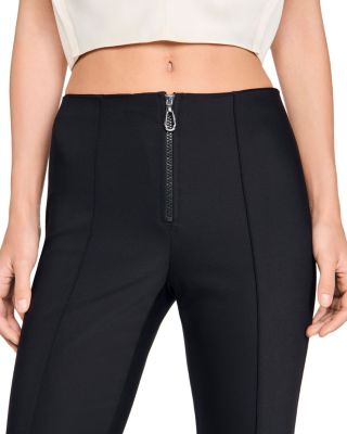 Pleat And Zip Trousers