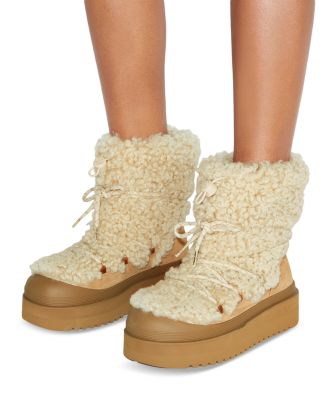 Women's Mellow Shearling Embellished Ankle Boots
