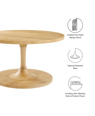  Lina Round Wood Coffee Table