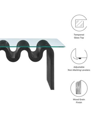  Ondine Glass Top Coffee Table