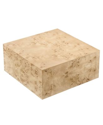  Cosmos 36" Square Burl Wood Coffee Table