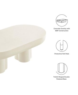  Caspian Oval Concrete Coffee Table