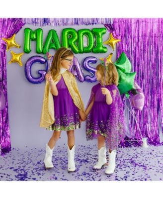 Girls' Mardi Gras Confetti Short Sleeve Tutu Dress - Little Kid, Big Kid