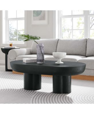  Caspian Oval Concrete Coffee Table