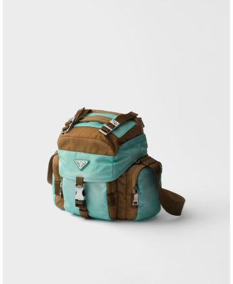  Antiqued Re-Nylon and Leather Shoulder Bag