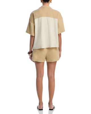 Terry Camp Shirt Swim Cover-Up