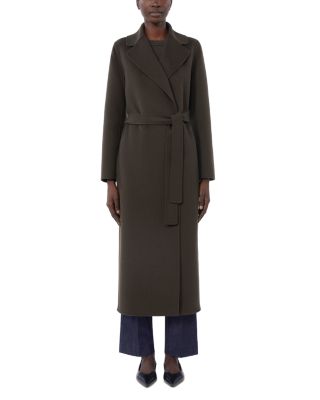 Max Mara Poldo Wool Coat In Dark Green