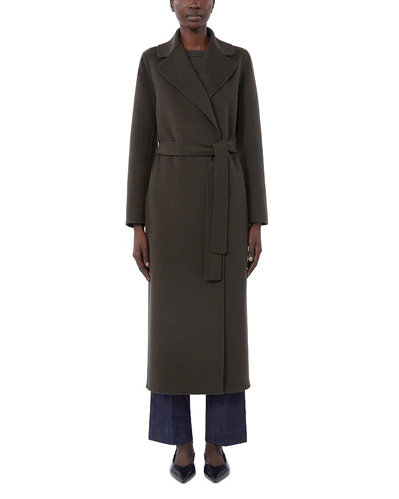 Max Mara Poldo Wool Coat In Dark Green