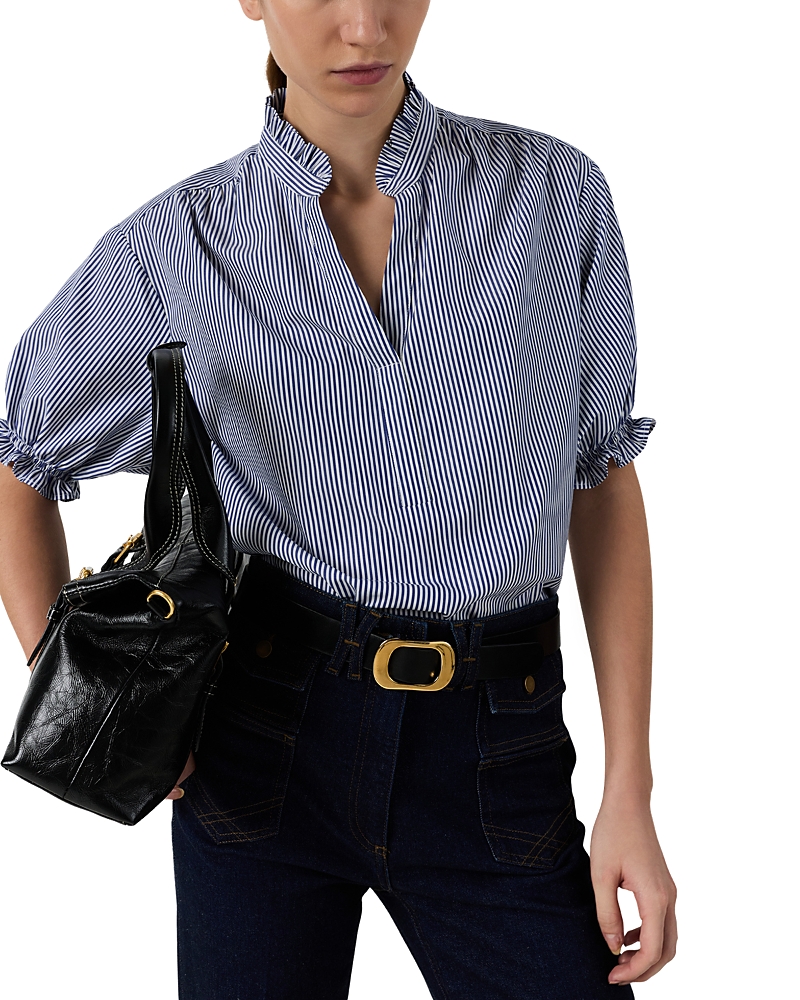 Gerard Darel Clee Ruffle Collar Blouse