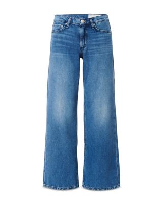 Saige Mid Rise Straight Leg Ankle Jeans in River