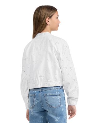 Girls' Eyelet Bomber Jacket - Big Kid