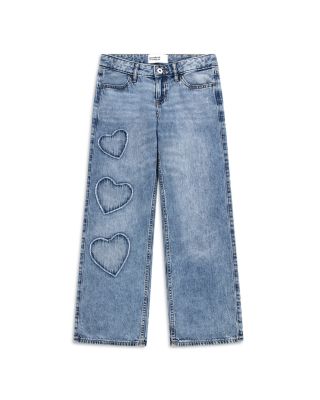 Girls' Low Rise Hearts Baggy Jeans - Little Kid, Big Kid