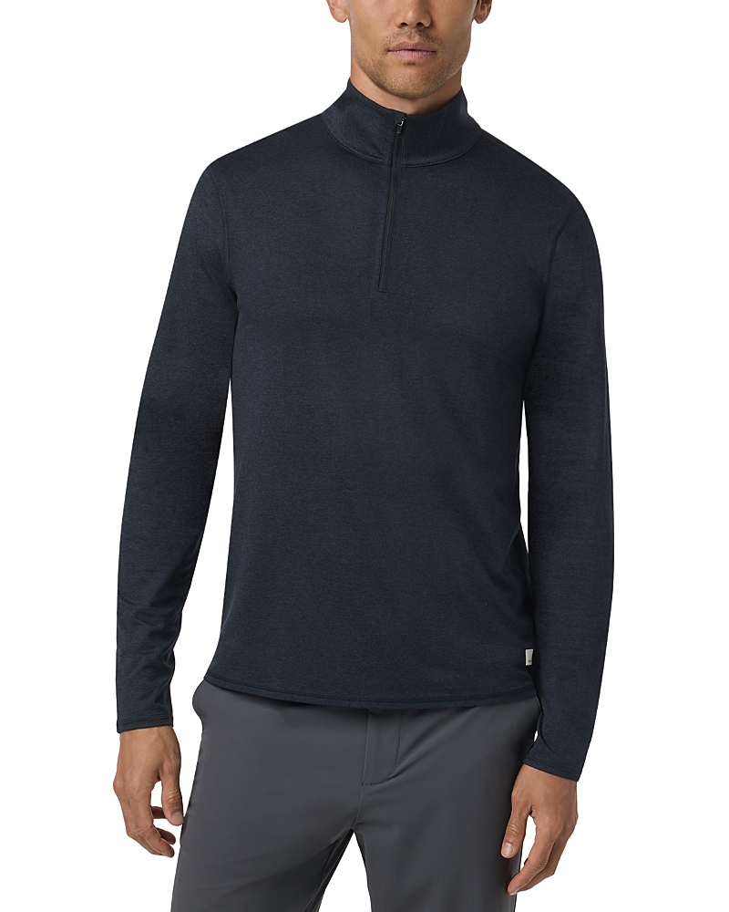 Vuori Ponto Half Zip Sweatshirt in Light Heather Grey