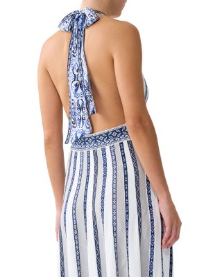 Halter Neck Knit Maxi Dress