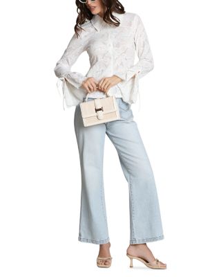 Flared Cuff Lace Blouse