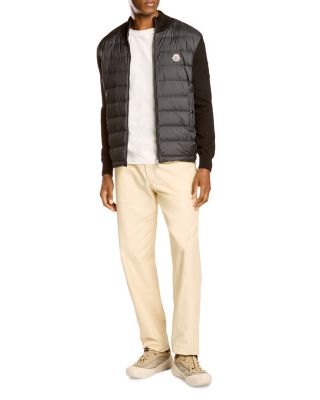 Padded Zip-Up Cotton Cardigan