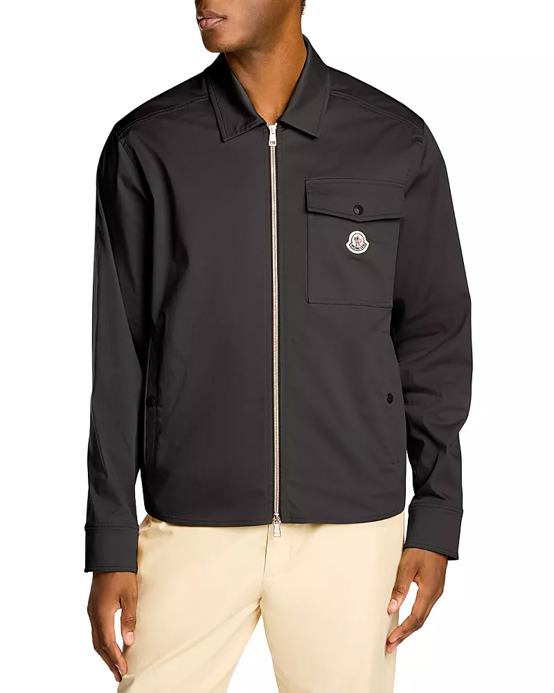 Moncler Cotton Blend Gabardine Shirt Jacket