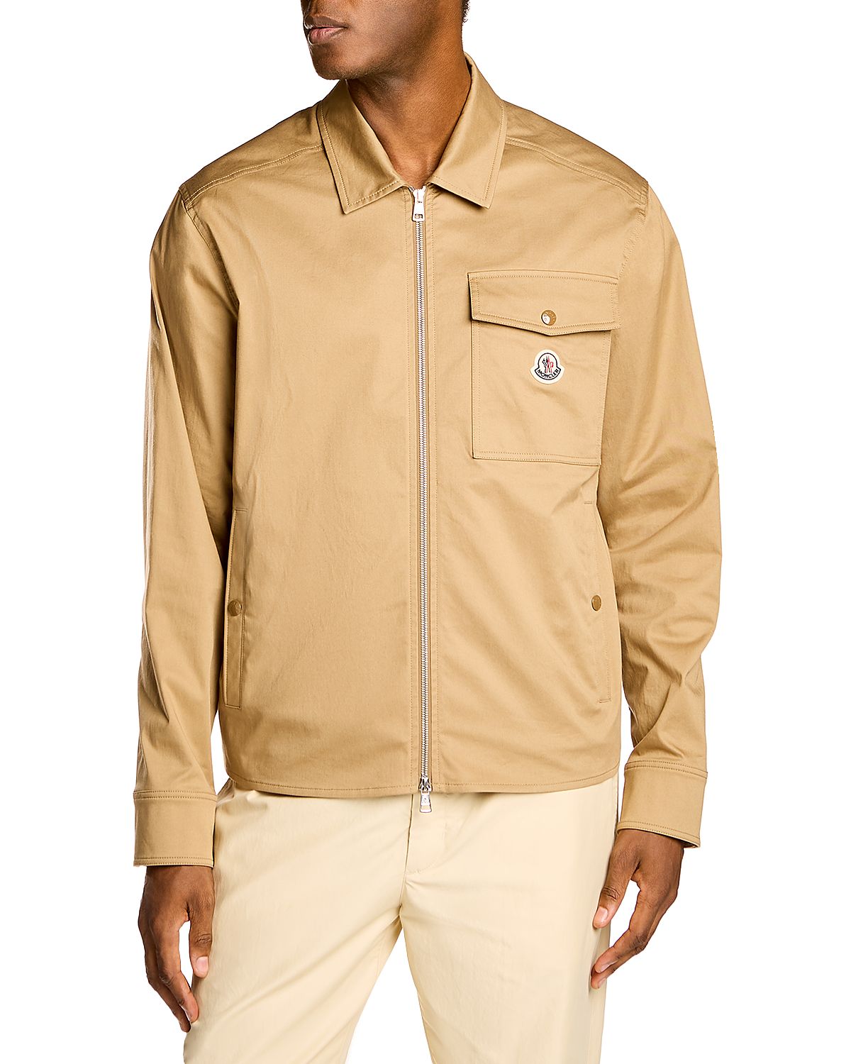 Moncler Cotton Blend Gabardine Shirt Jacket
