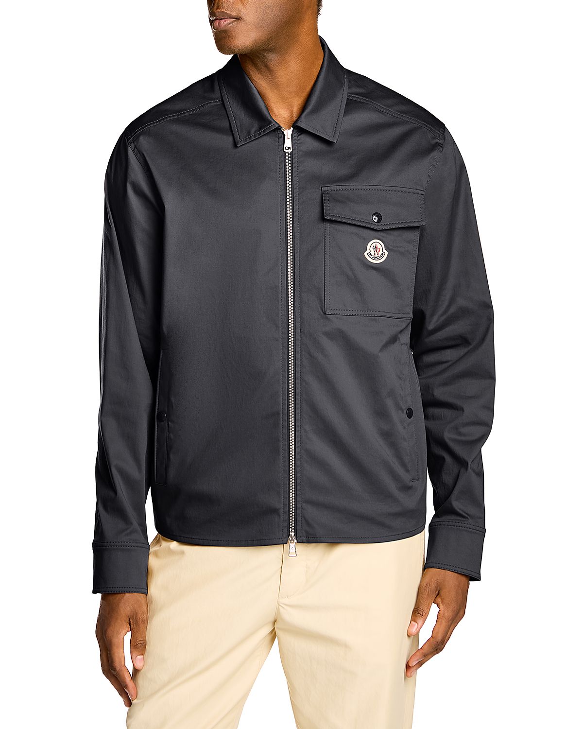 Moncler Cotton Blend Gabardine Shirt Jacket