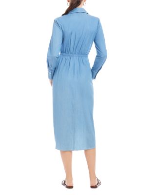 Rayleen Long Sleeve Pleated Shirtdress