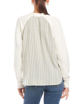 Vivi Contrast V Neck Top