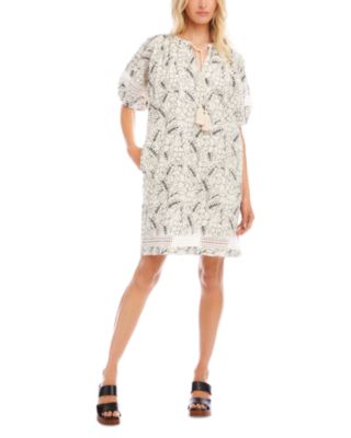 Tasseled Puffed Sleeve Dress