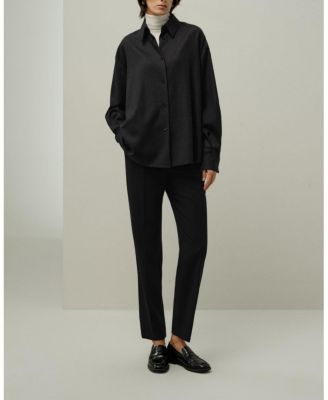  Silk-Wool Oversized Warm Shirt