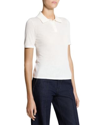 Merino Wool Short Sleeve Polo Sweater