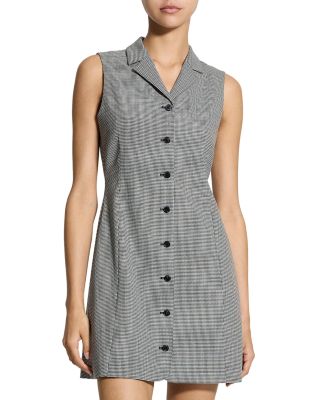 Sleeveless Tailored Button Dress