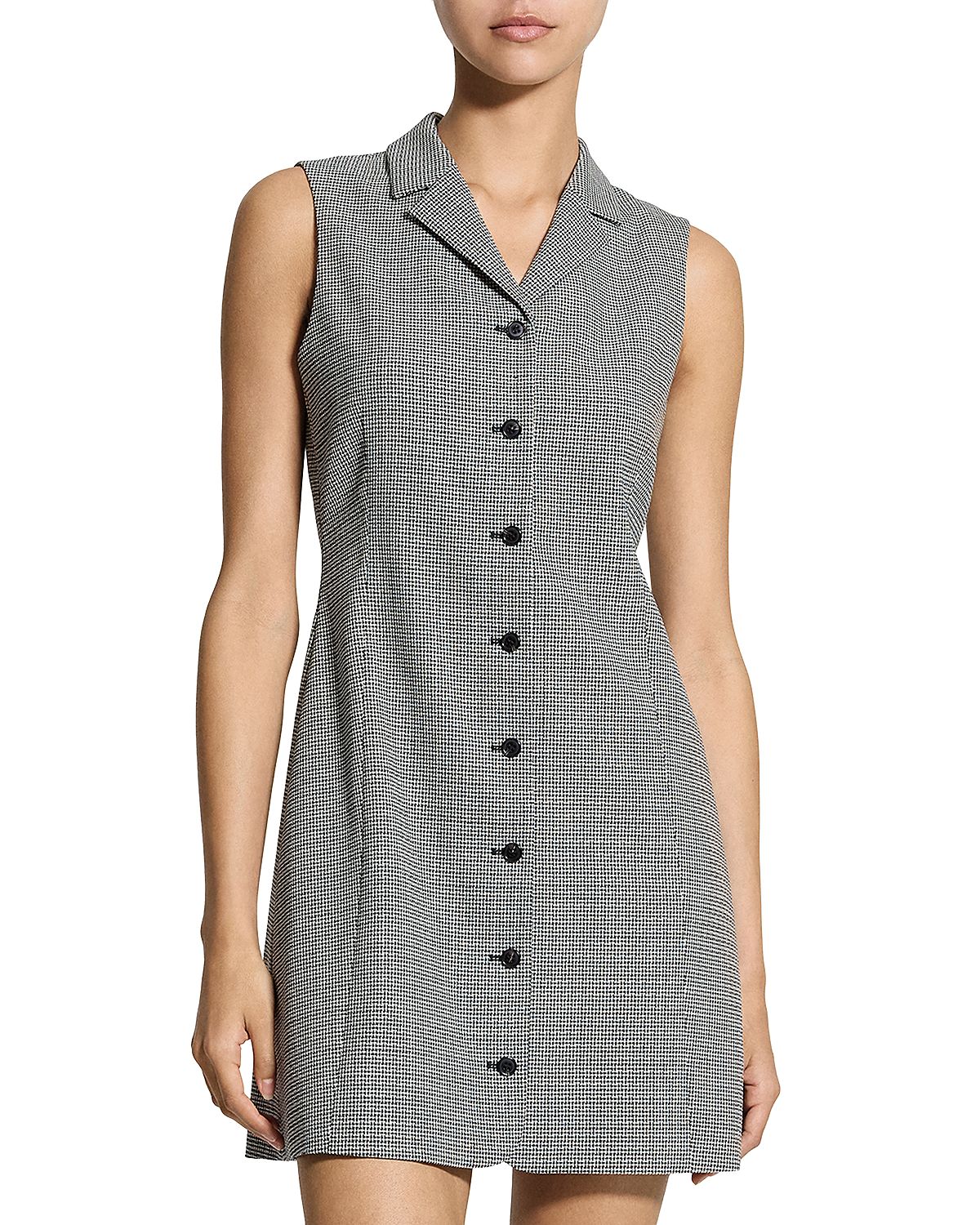 Theory Sleeveless Tailored Button Dress