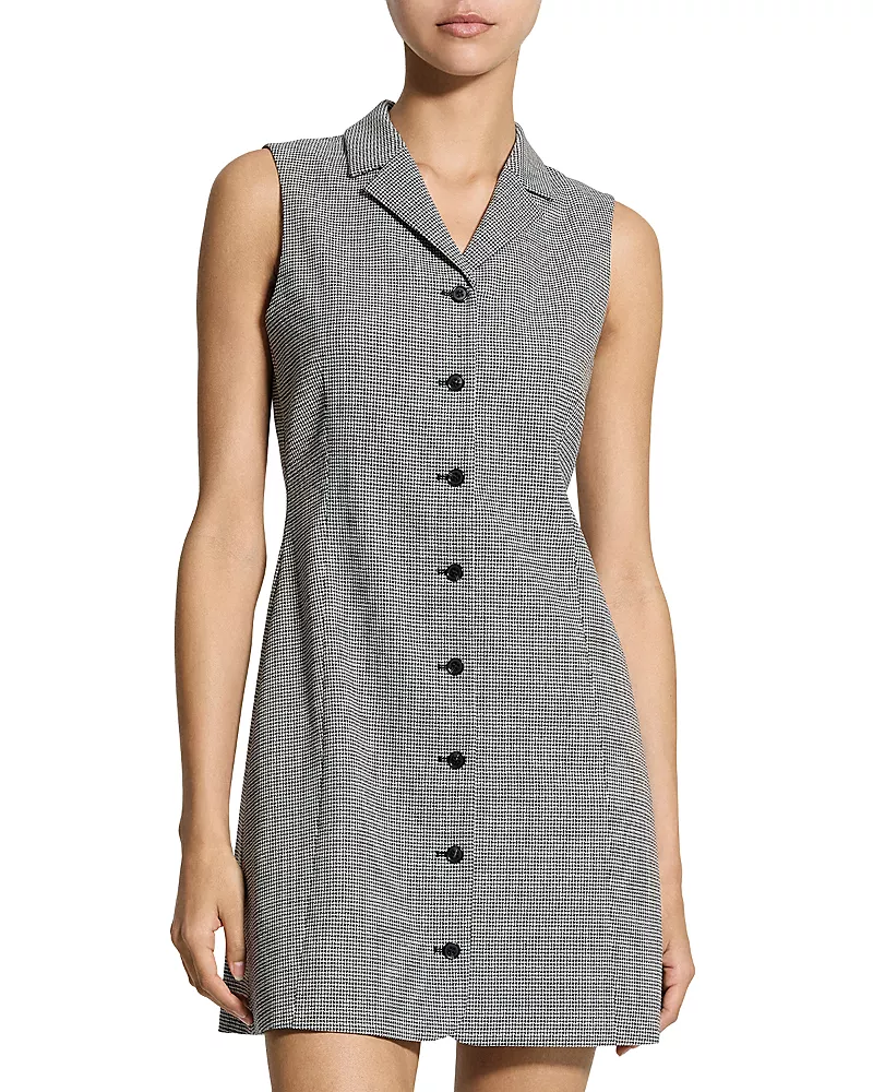 Theory Sleeveless Tailored Button Dress