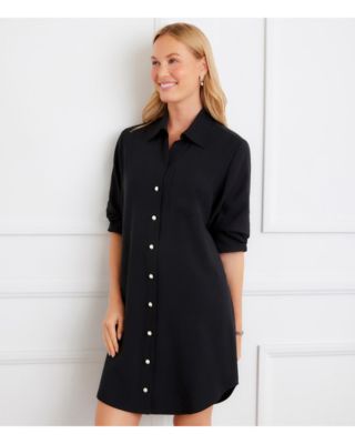 Ruched Sleeve Shirt Dress