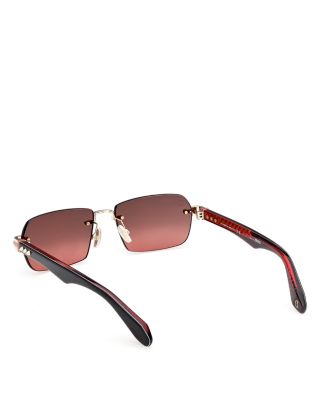 Rectangular Metal Sunglasses, 56mm