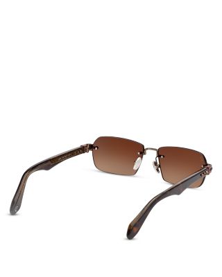 Rectangular Metal Sunglasses, 56mm