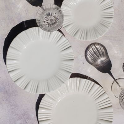Bari White American Dinner Plate