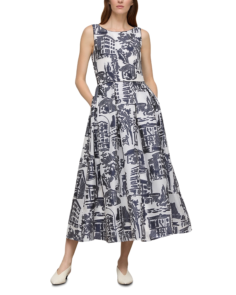 Lafayette 148 New York Pleated Sleeveless Dress