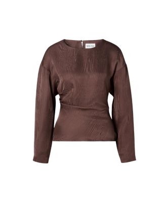 Rosalie Jacquard Weave Satin Blouse